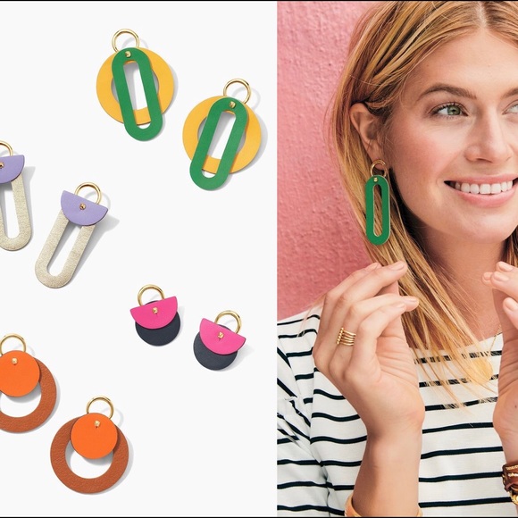 Stella & Dot Jewelry - Stella & Dot Green and Gold Drop Earrings